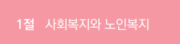 요양보호사 시험 요점정리 2장 사회복지와 노인복지